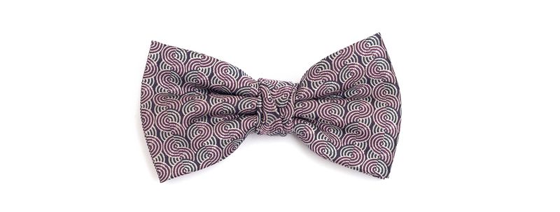 Gravataborboletaempoliestercinzachumbocomdesenhosgeometricoroxoecinzaclaro