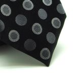 Gravata-de-seda-estampada-preta-com-bolas-Camelo