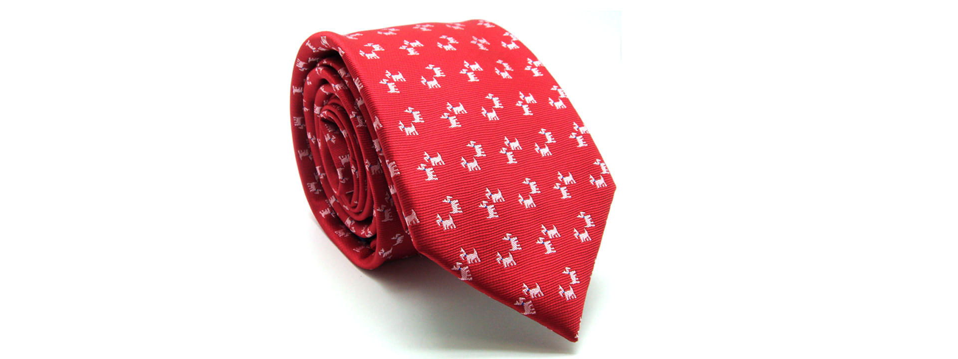 GRAVATA CAMELO JACQUARD 8CM POLIESTER DESENHOS DE CACHORRO - Hover