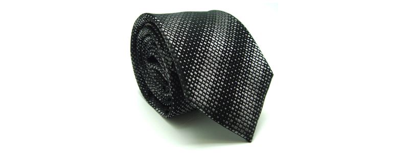 Gravata-tradicional-poliester-losangos-em-preto-e-cinza-Camelo
