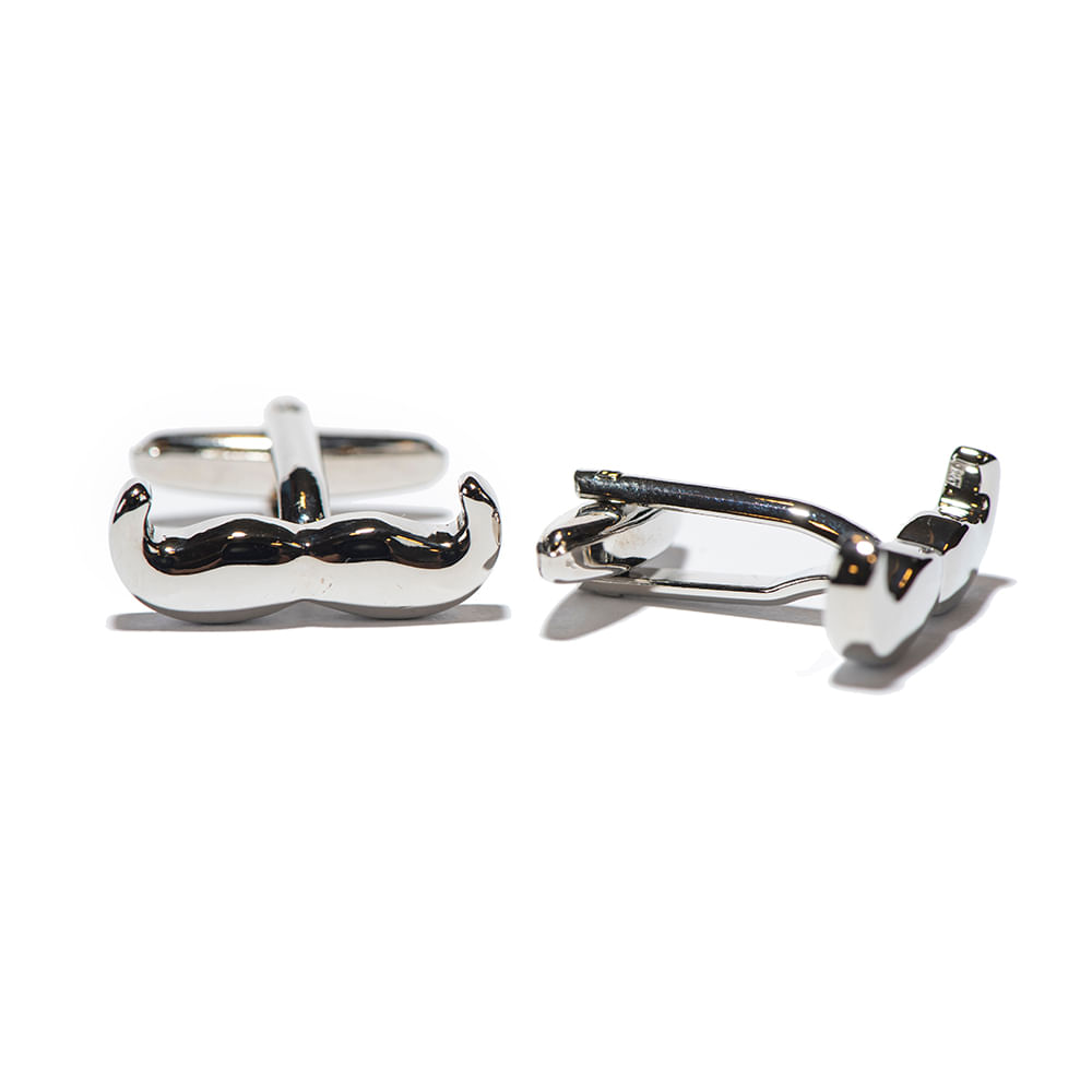 Abotoadura De Metal Bigode - Hover