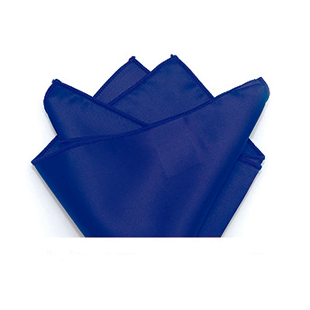Lenço De Bolso Em Poliéster Azul Royal - Hover