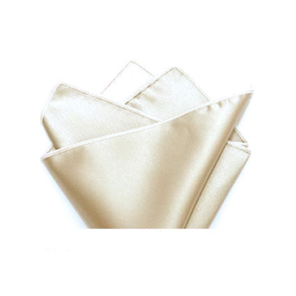 Lenço De Bolso Em Poliéster Bege