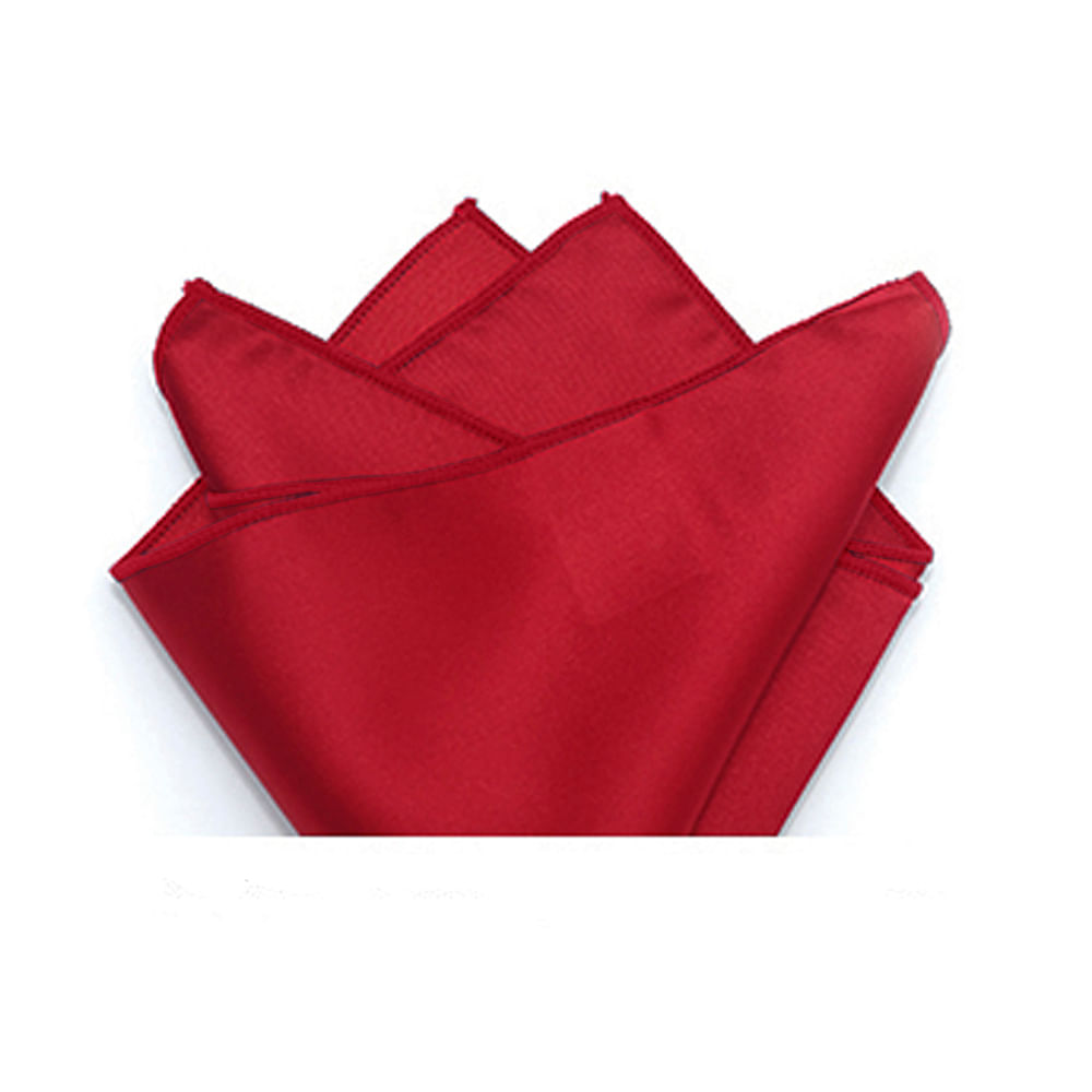 Lenço De Bolso Em Poliéster Vermelho - Hover
