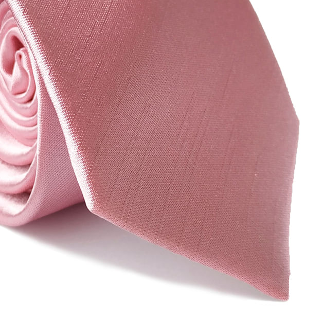 Gravata Cerimonial Tradicional Cetim Lisa Rosa