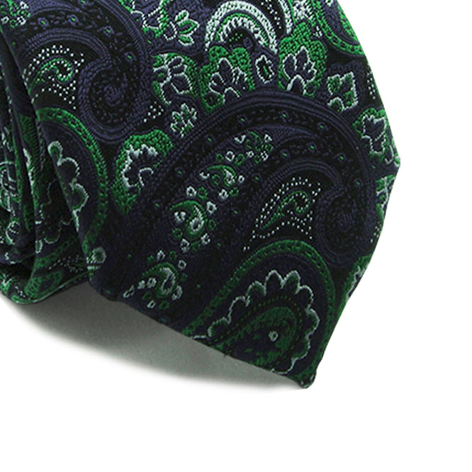 Gravata Jacquard Poliéster Premium Marinho