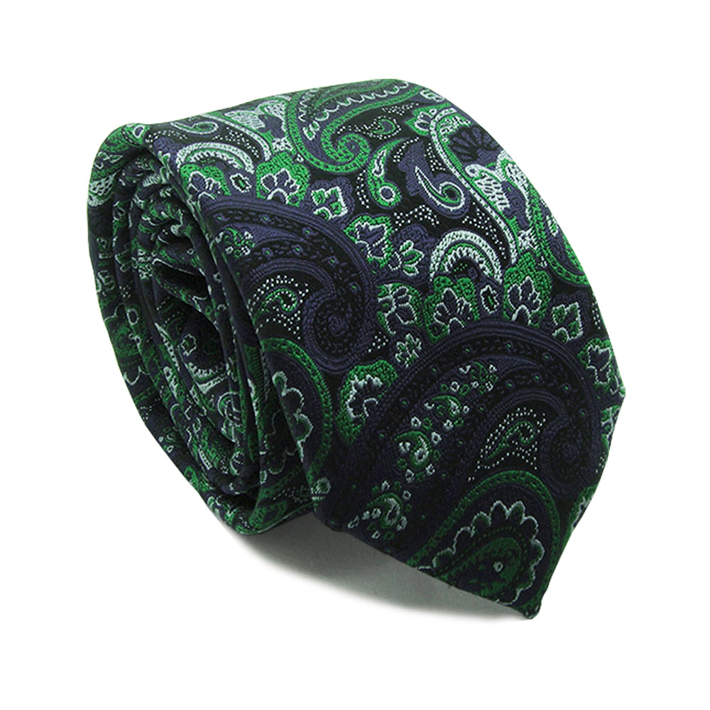 Gravata Jacquard Poliéster Premium Marinho - Hover