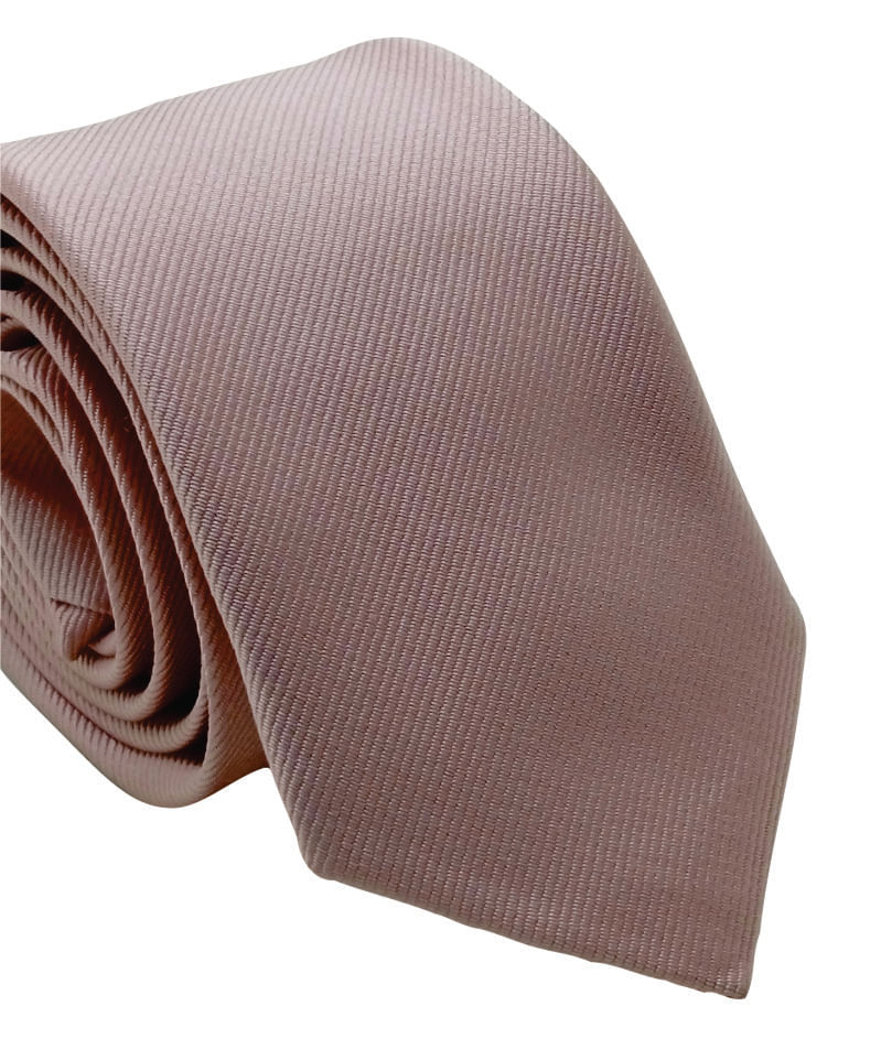 Gravata Poliéster Slim Rosa