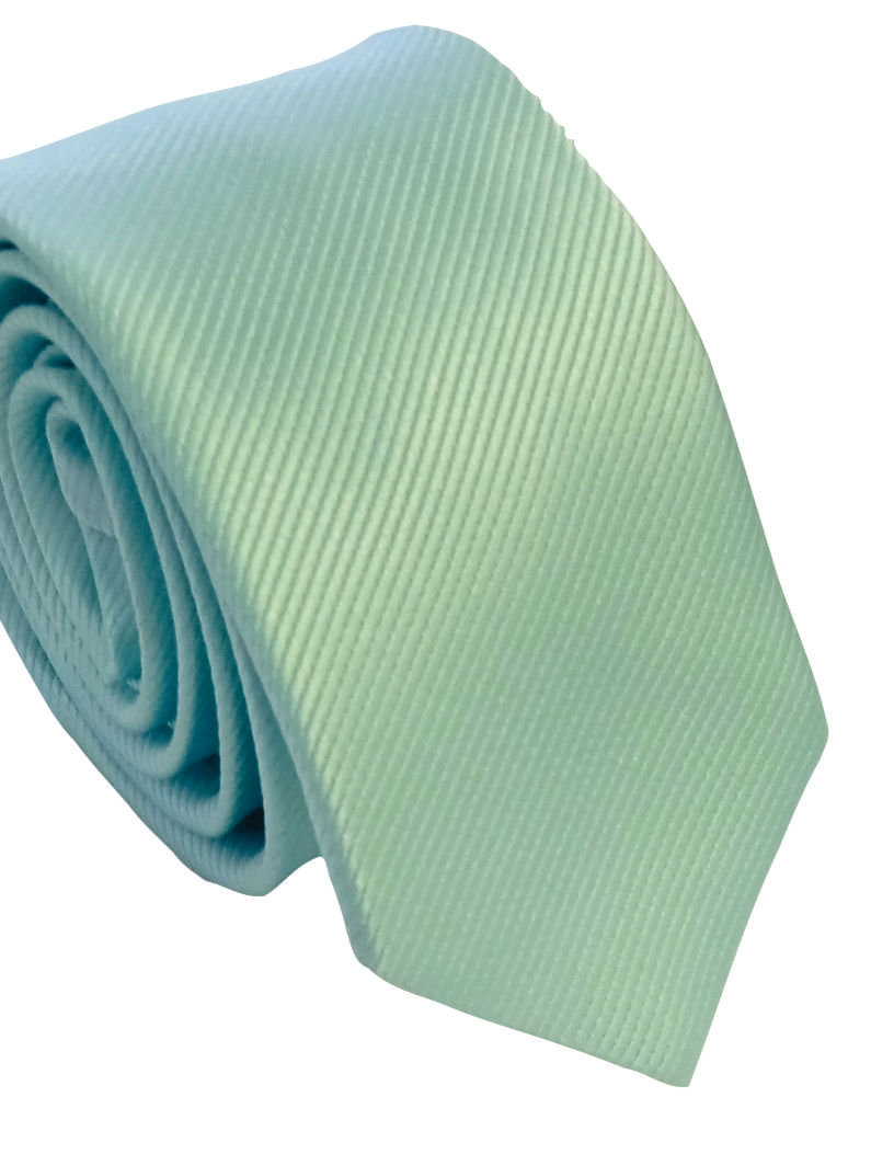 Gravata Poliéster Verde Menta - Ideal Para Casamento, Dia A Dia E Eventos.