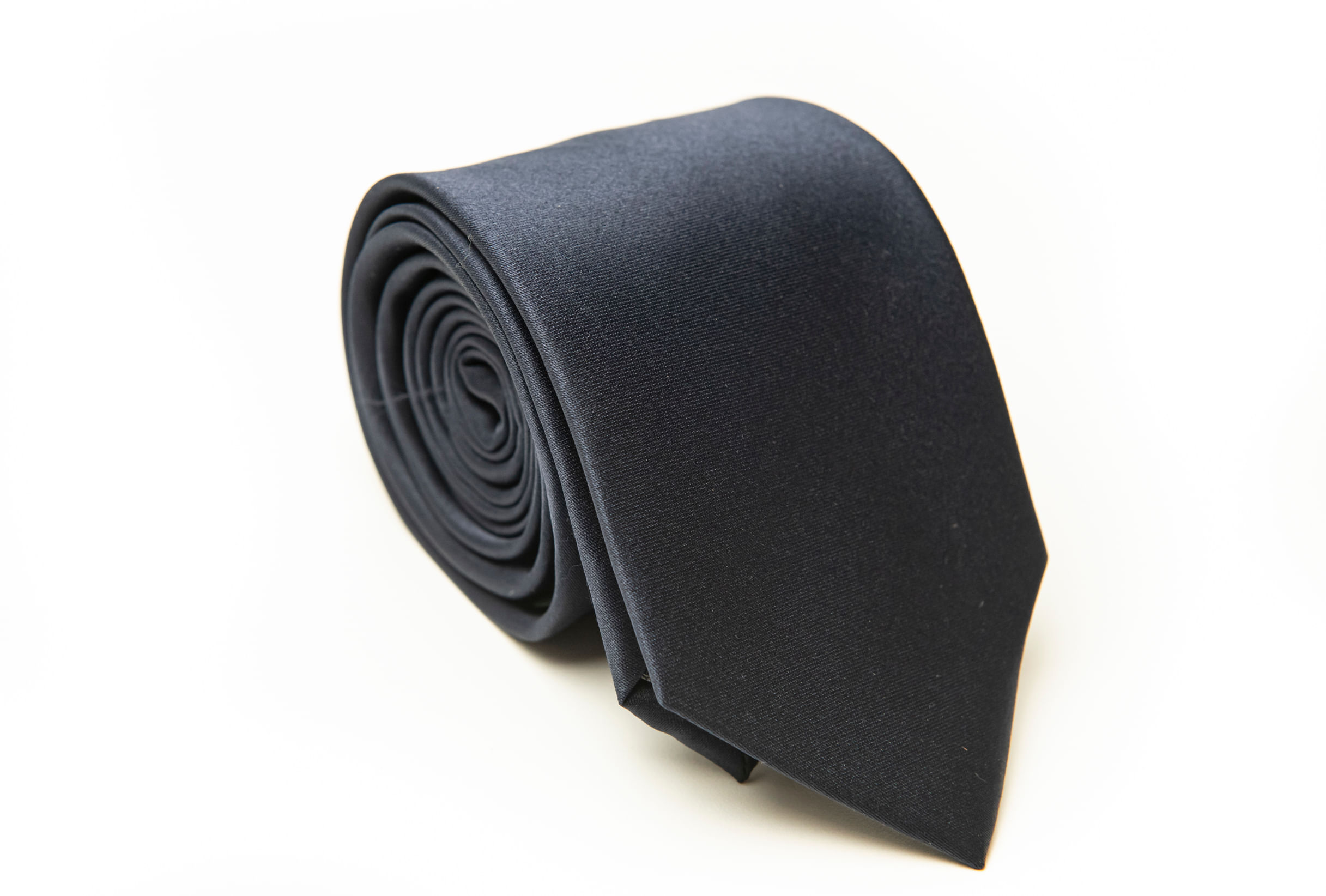 Gravata Tradicional Lisa Azul Marinho - Hover