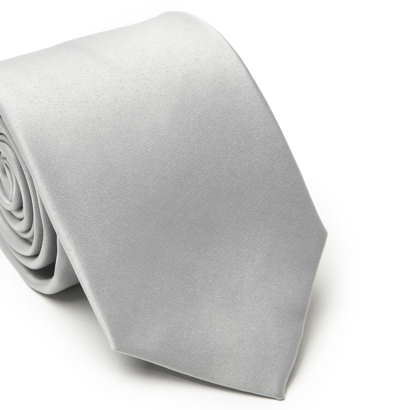 Gravata Tradicional Lisa Prata