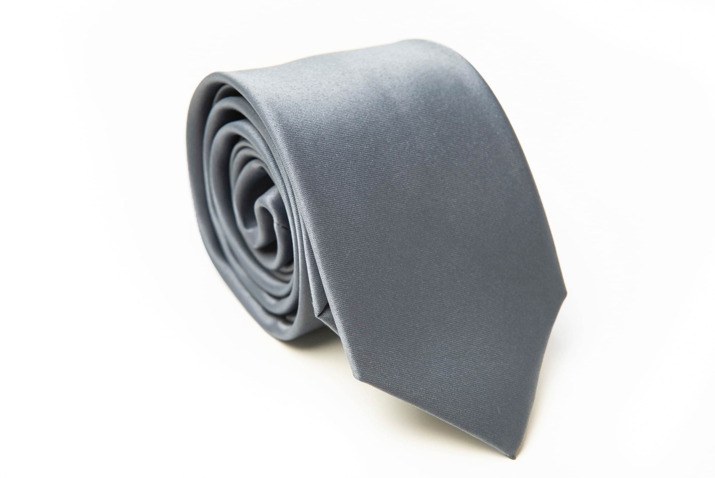 Gravata Tradicional Lisa Prata Escuro - Hover