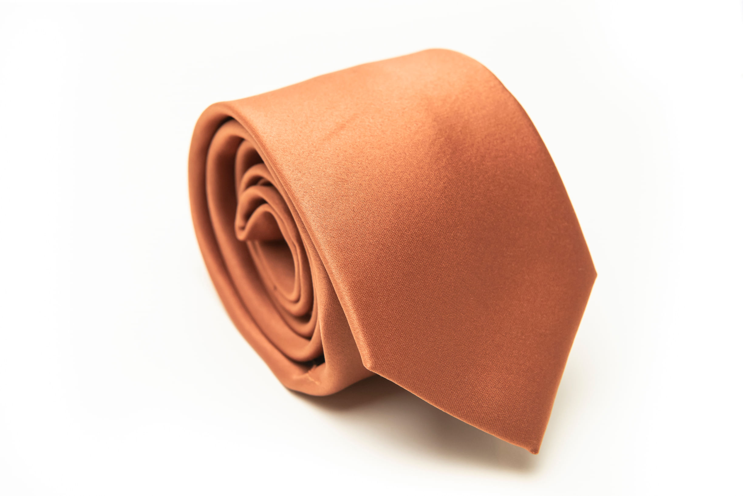 Gravata Tradicional Lisa Terracota - Hover