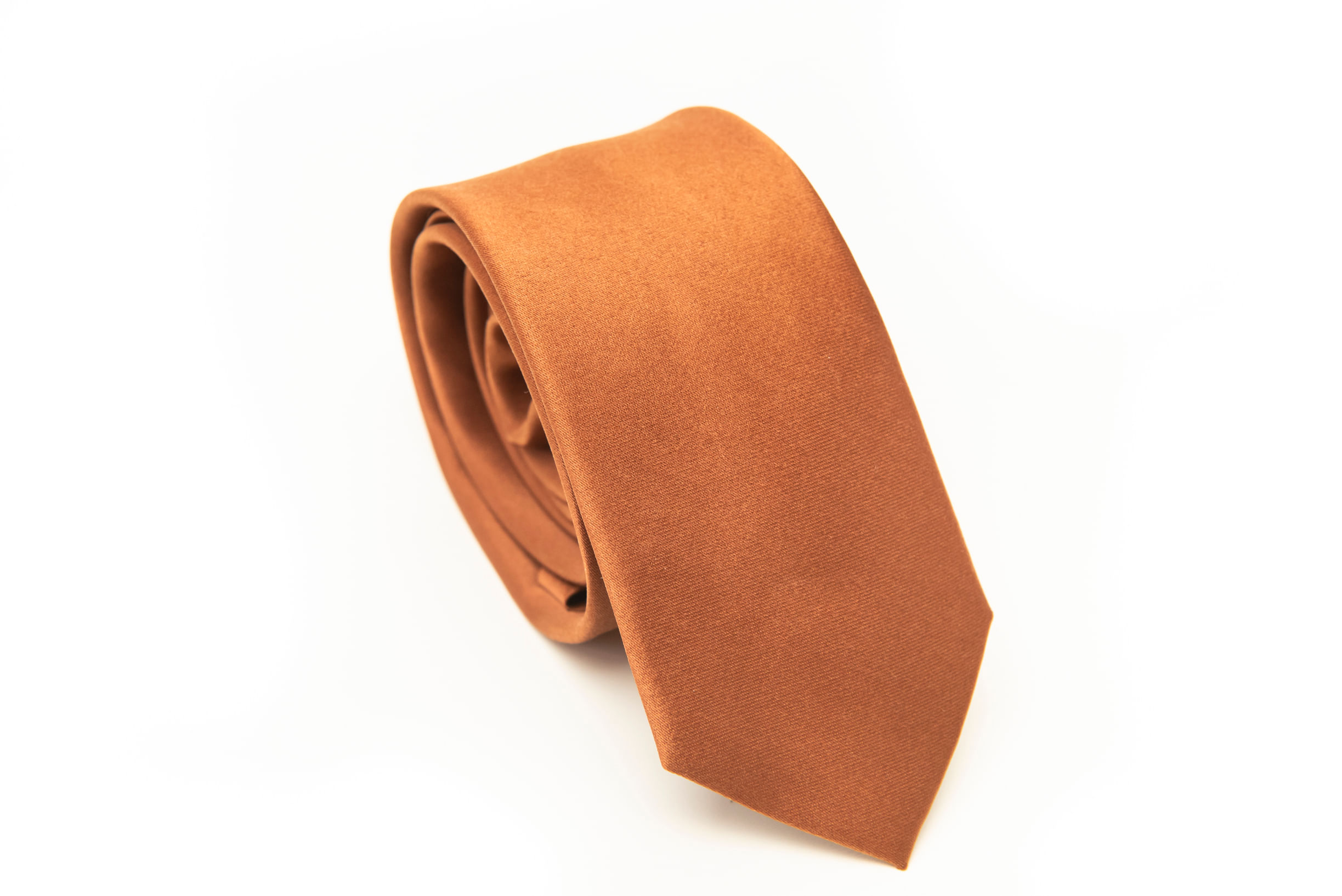 Gravata Slim Lisa Terracota - Hover