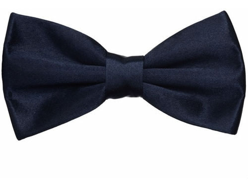 Gravata Borboleta Lisa Azul Marinho - Hover