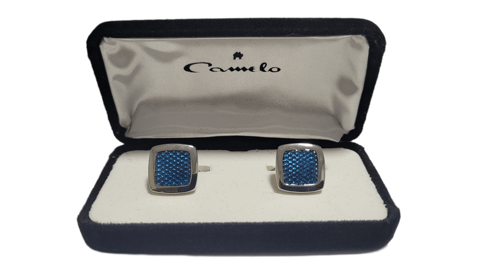 Abotoadura Quadrada Cestavada Azul - Hover