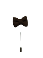 PinoDeLapelaGravatinhaBorboletaMarrom