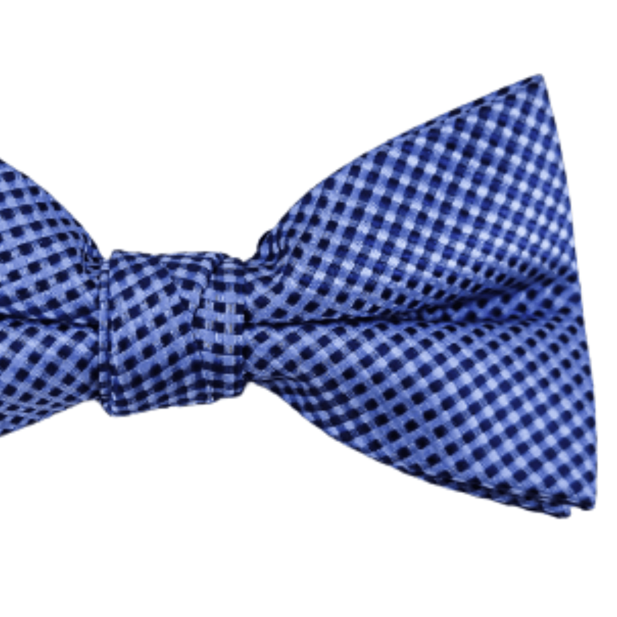 Gravata Borboleta com desenho geométrico azul marinho