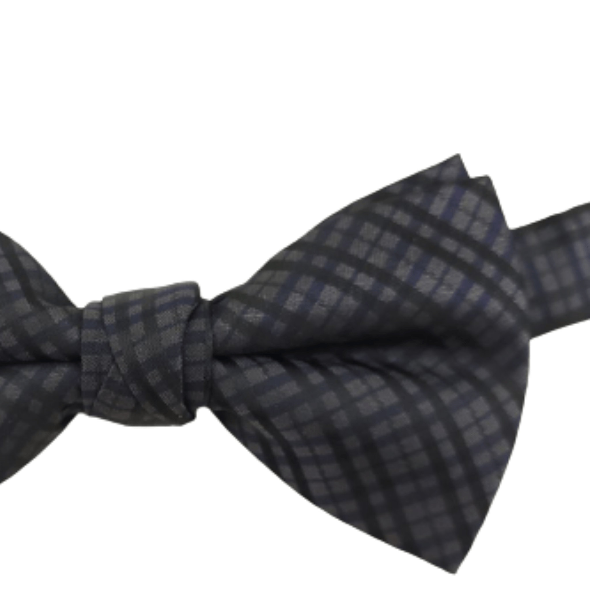 Gravata Borboleta Xadrez Preta com Cinza