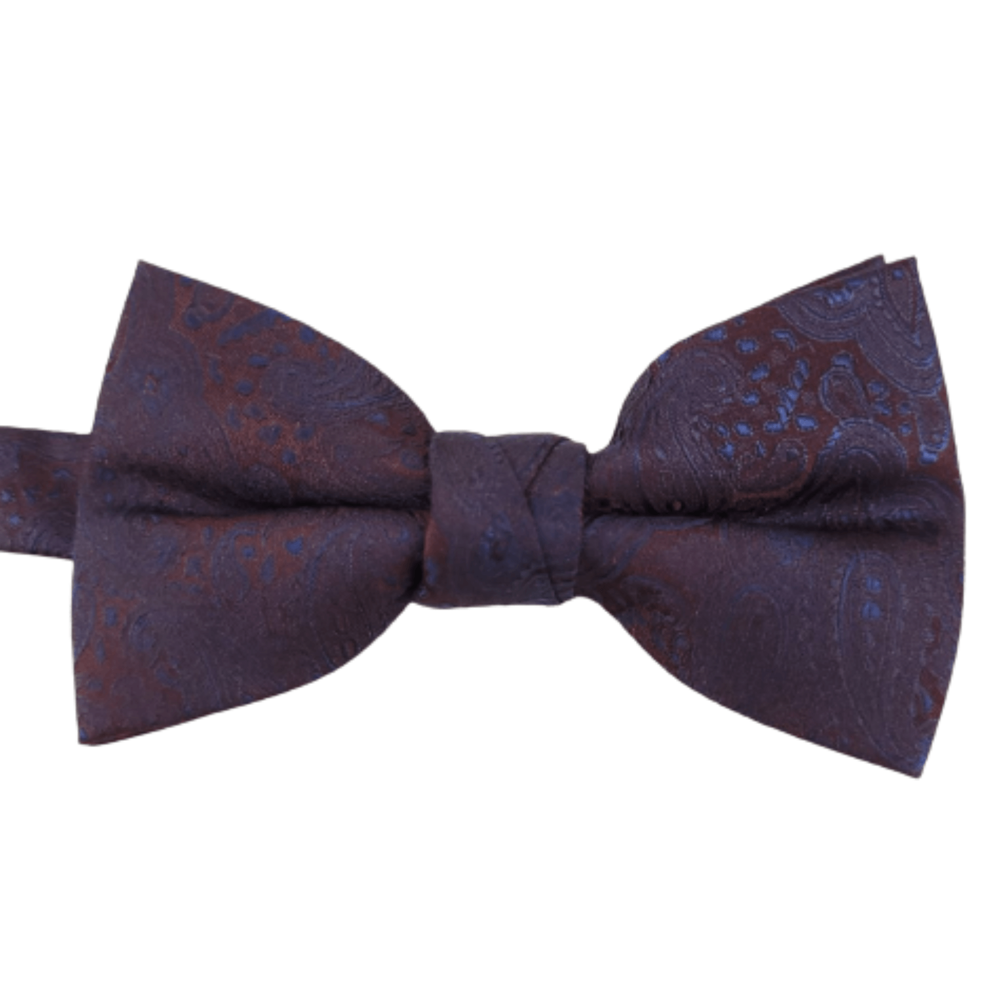 Gravata Borboleta Com Desenho Cashmere Vinho e Azul - Hover