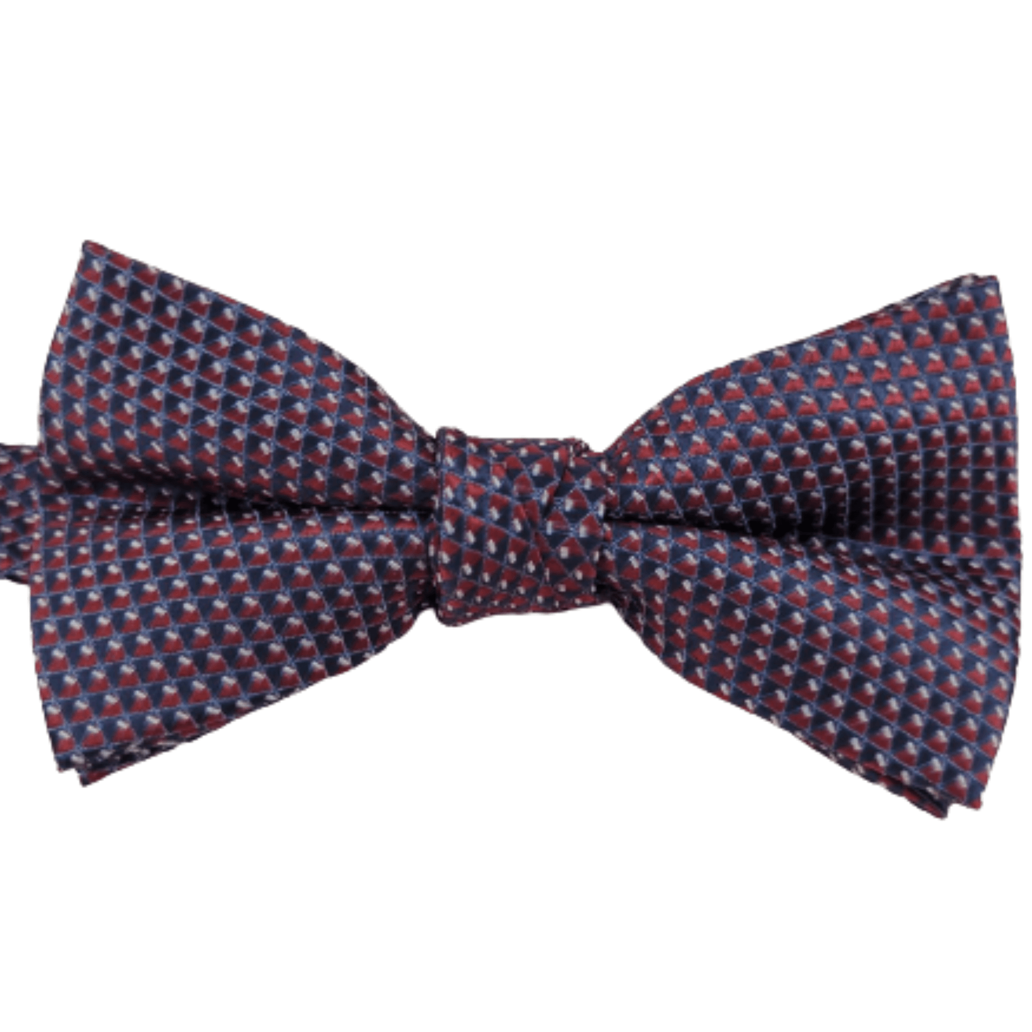 Gravata Borboleta Vinho com Desenho Vermelho e Azul - Hover