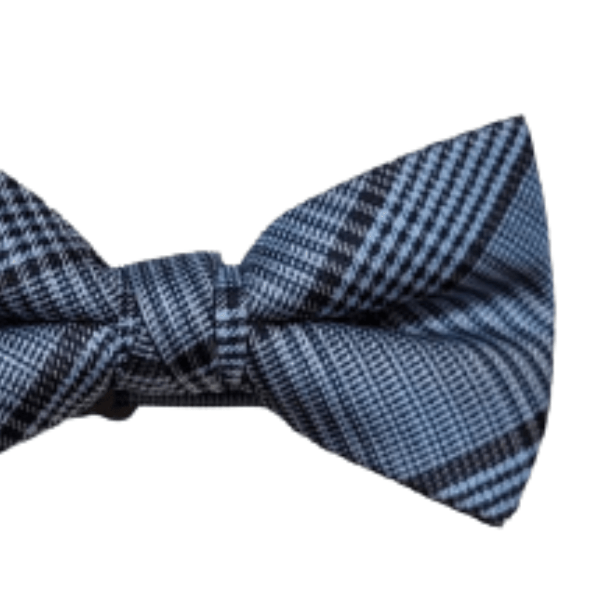 Gravata Borboleta Xadrez em Poliéster Azul e Preto