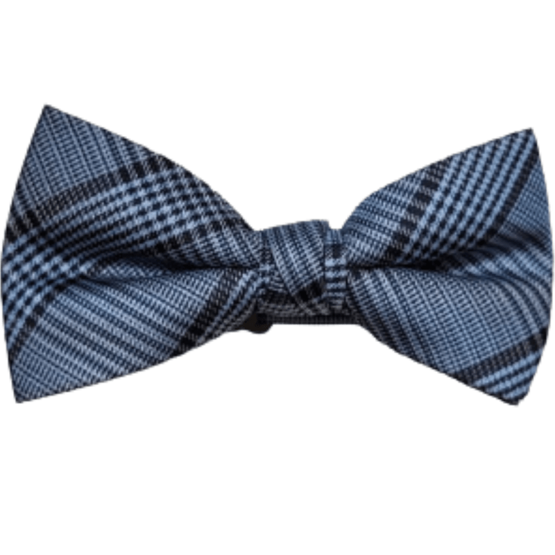 GravataBorboletaXadrezemPoliesterAzulePreto