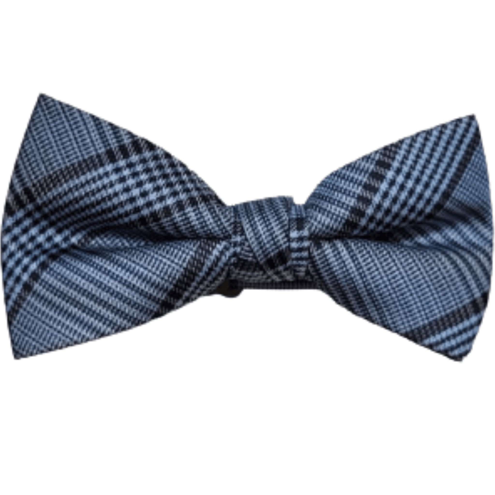 Gravata Borboleta Xadrez em Poliéster Azul e Preto - Hover