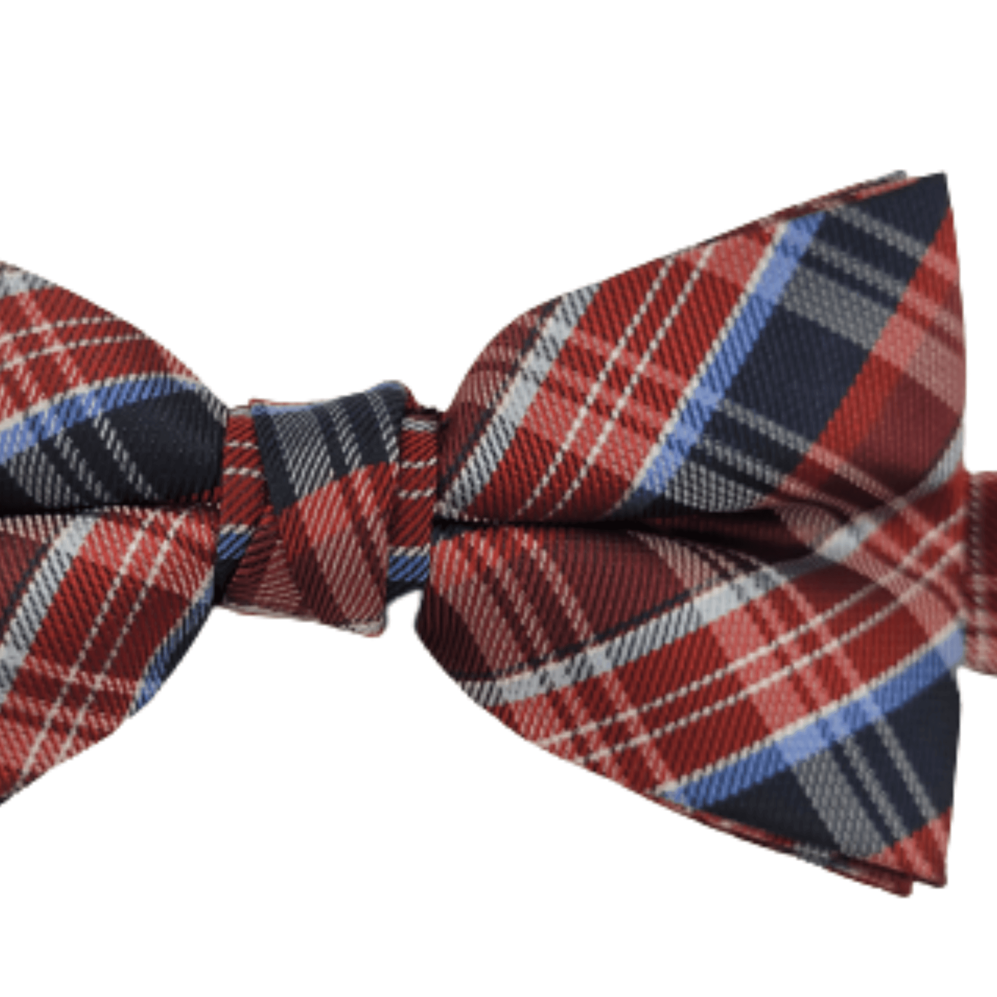 Gravata Borboleta Xadrez Poliéster Vermelha e Azul