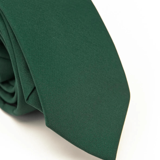 Gravata Tradicional Em Poliéster Básico Verde Musgo