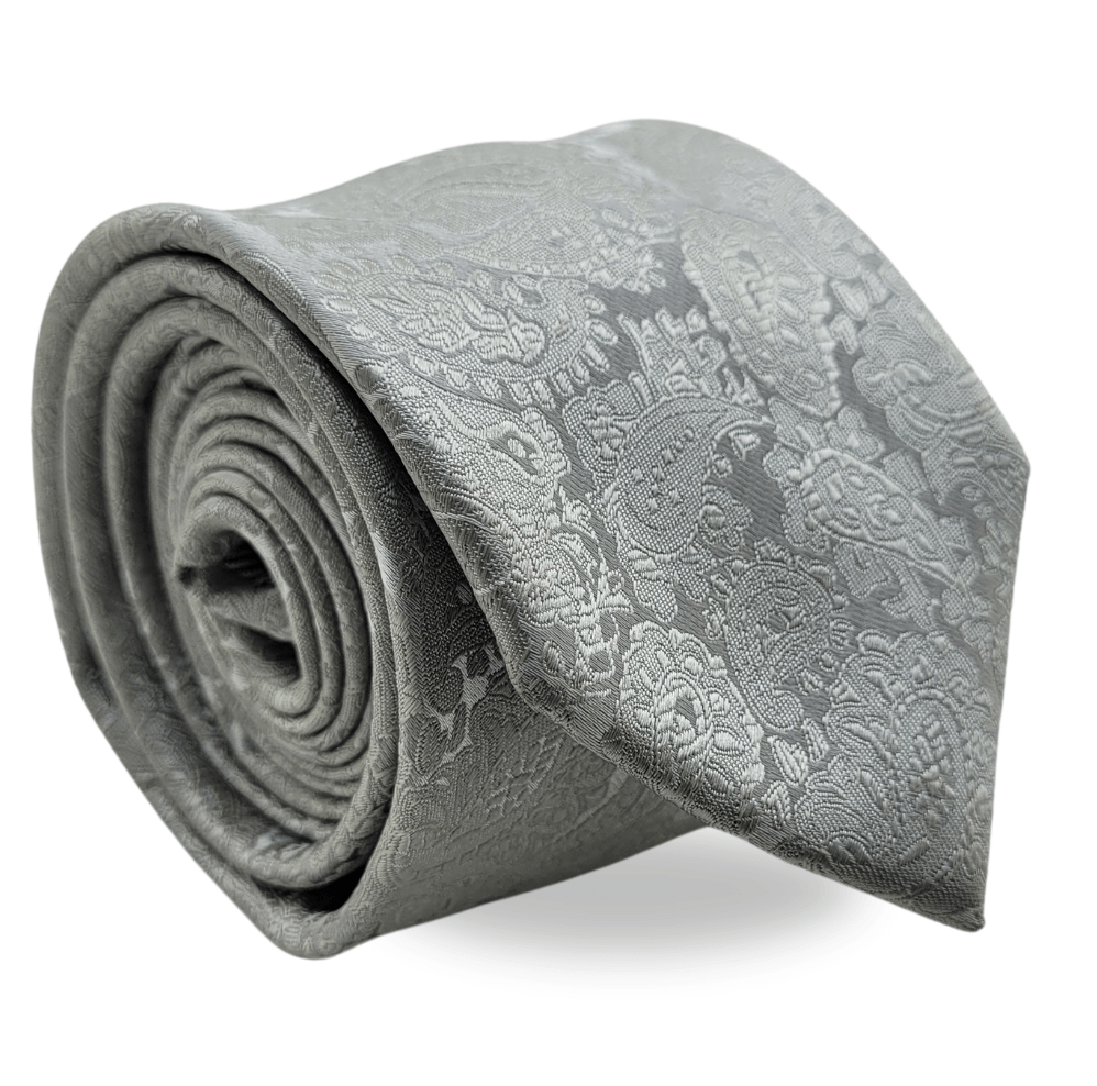 Gravata Tradicional Cashmere Cinza - Hover