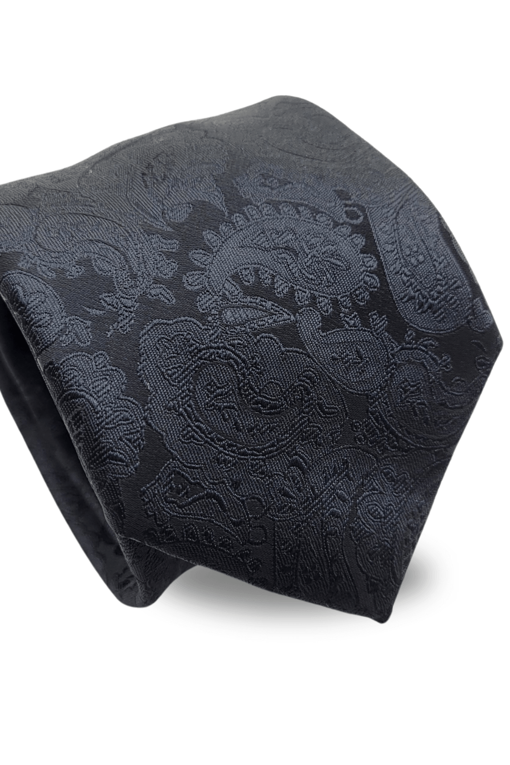 Gravata Tradicional Poliéster Preta Cashmere