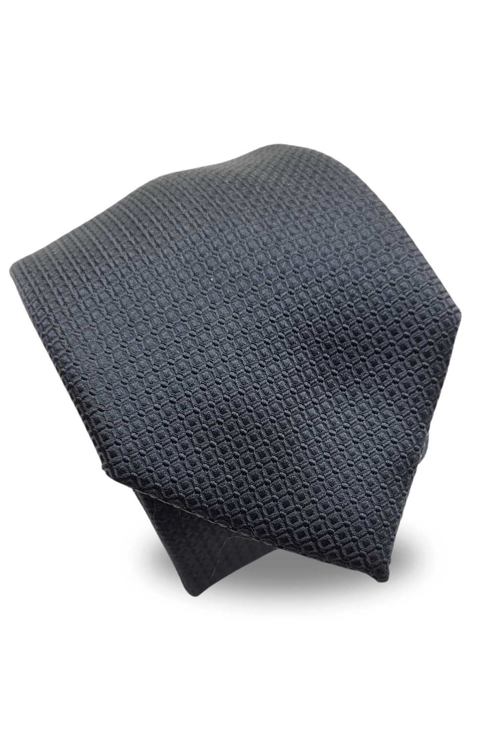 Gravata Tradicional Poliéster Preta com Desenhos Geométricos