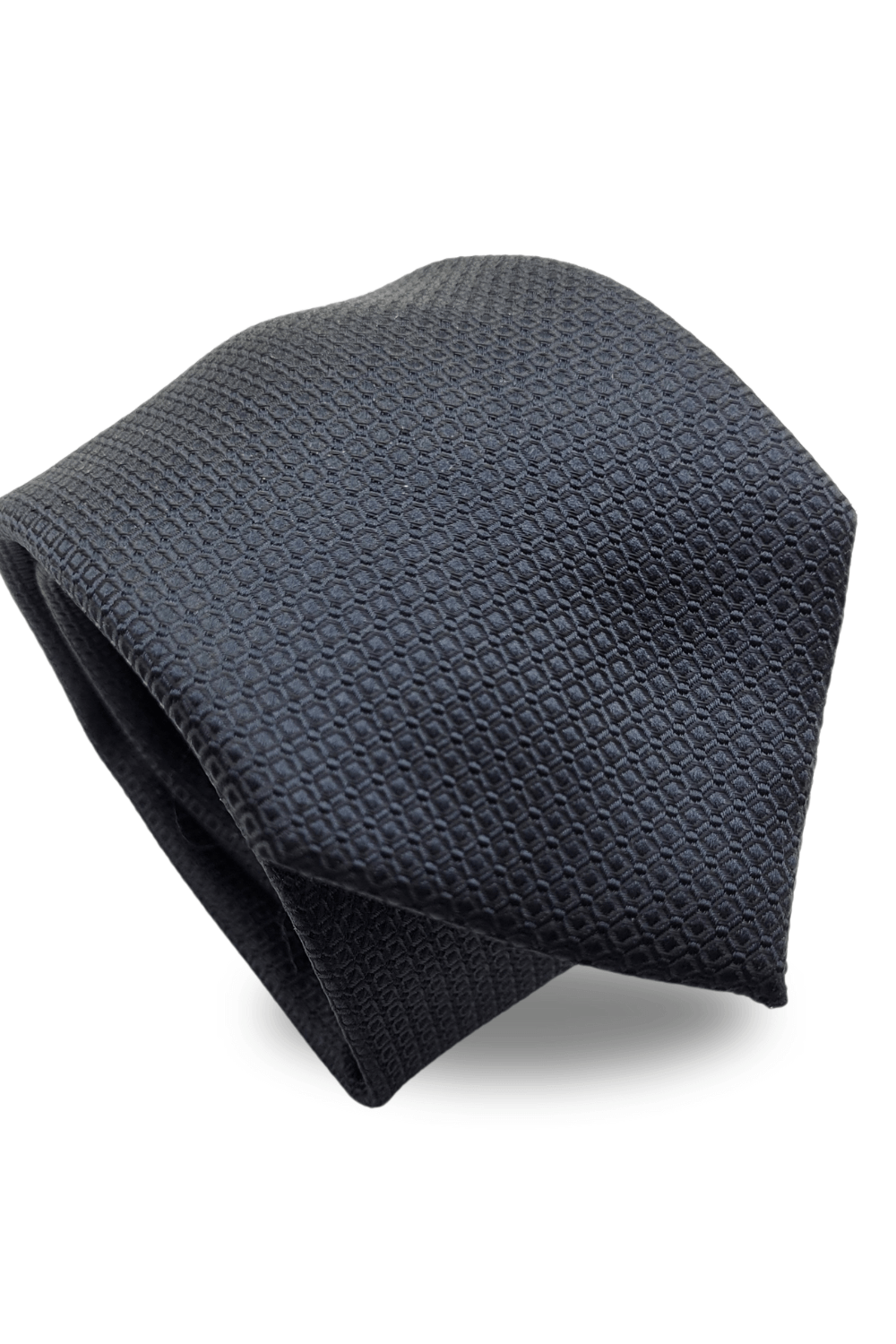 Gravata Tradicional Poliéster Preta com Desenhos Geométricos - Hover