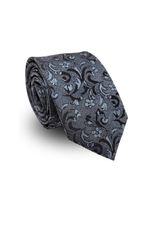 Gravata-Tradicional-Jacquard-Poliester-Pierre-Cardin--Floral-Chumbo