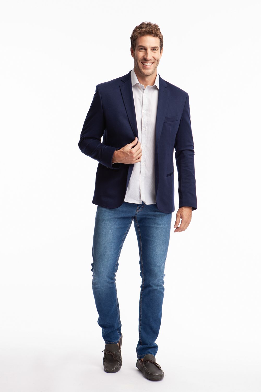 Blazer Moletom Marinho