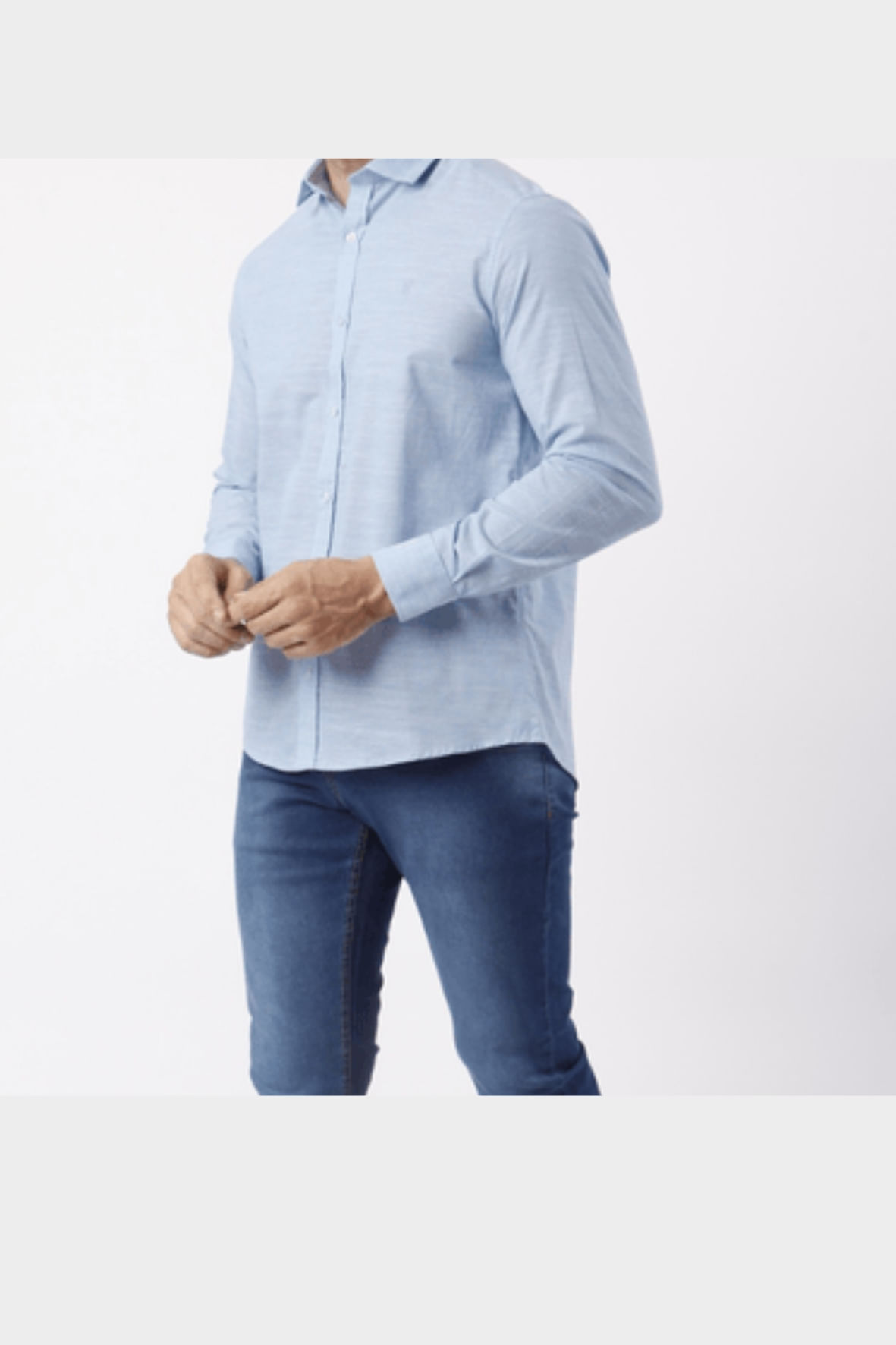 Camisa manga longa custom Azul céu