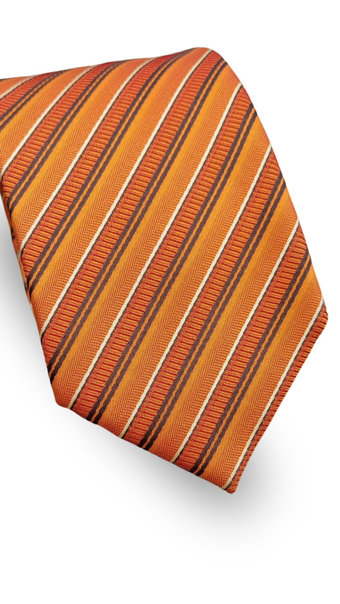 GRAVATA SEDA  TRADICIONAL 7CM PIERRE CARDIN LARANJA ESCURO