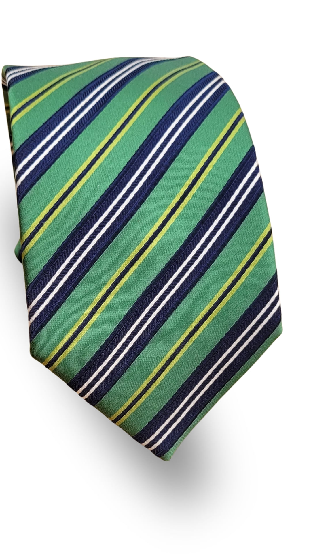 GRAVATA SEDA  TRADICIONAL 7CM PIERRE CARDIN  VERDE DET PRETO