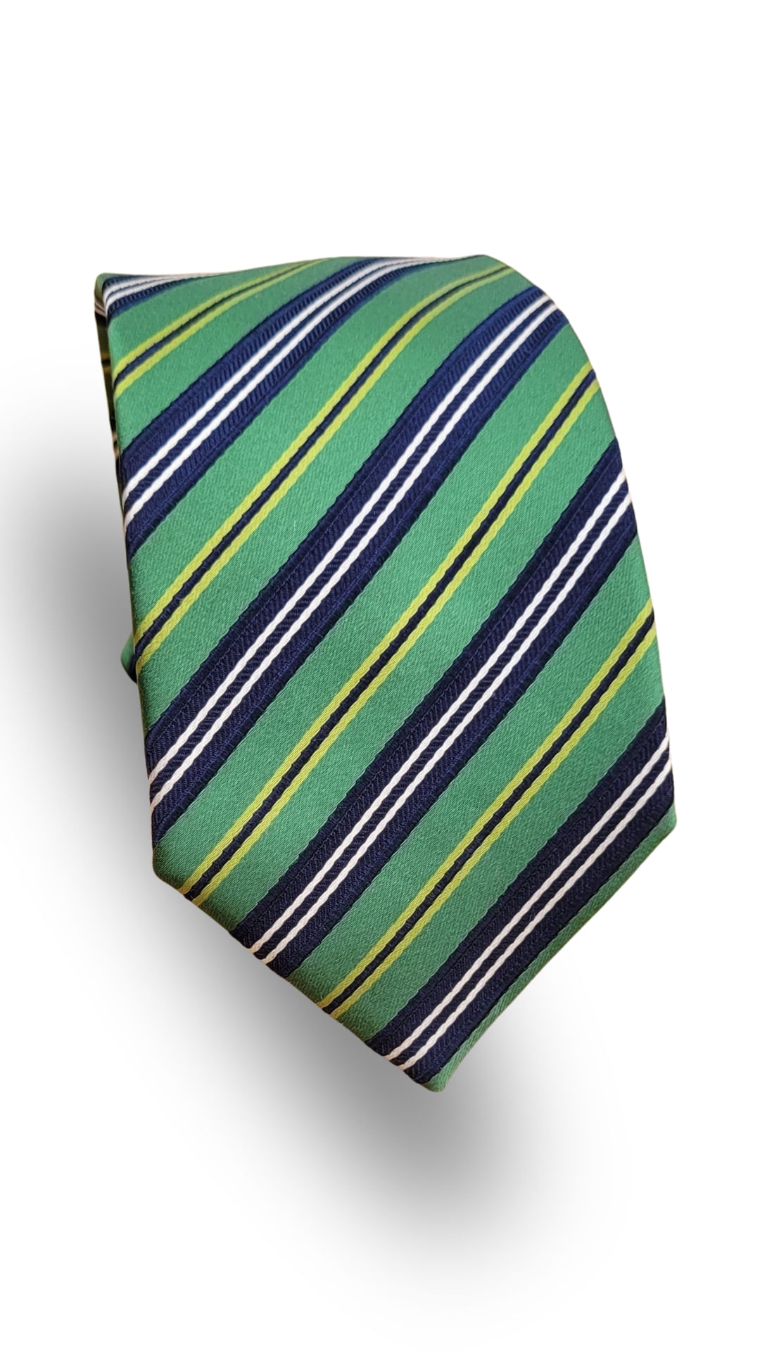 GRAVATA SEDA  TRADICIONAL 7CM PIERRE CARDIN  VERDE DET PRETO - Hover